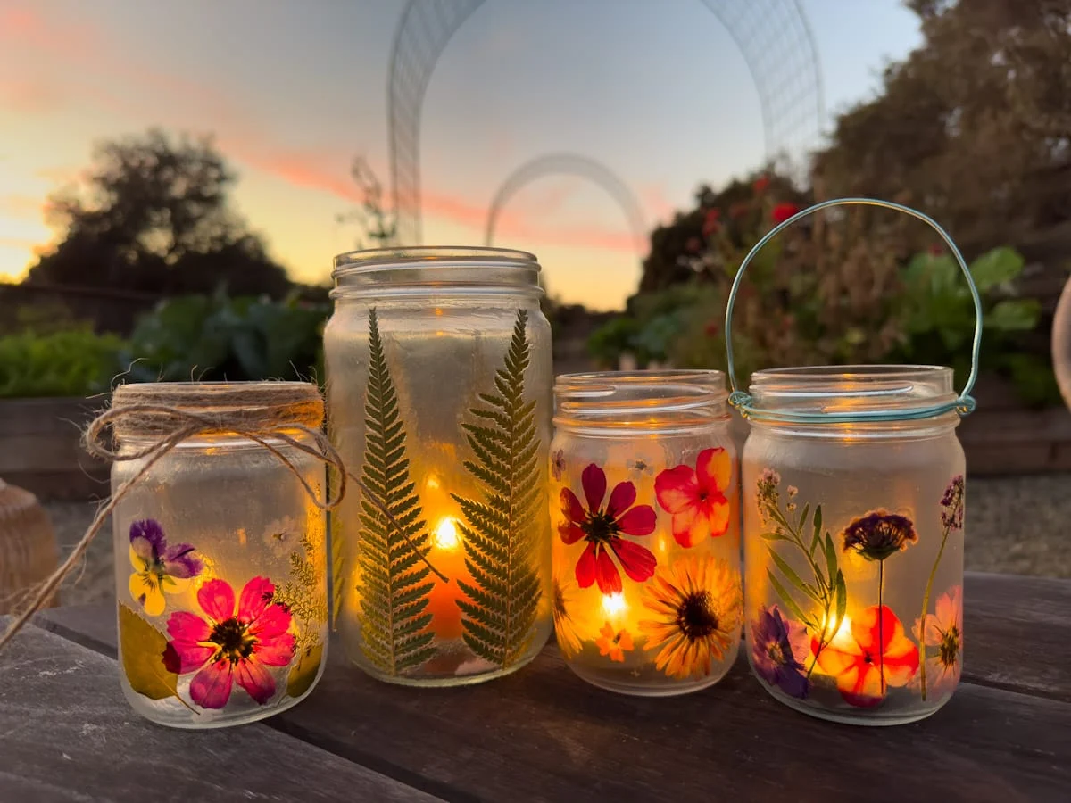Pink Candle Jars